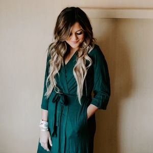 Milkmaid Goods - Robe in Hunter Green, Size M